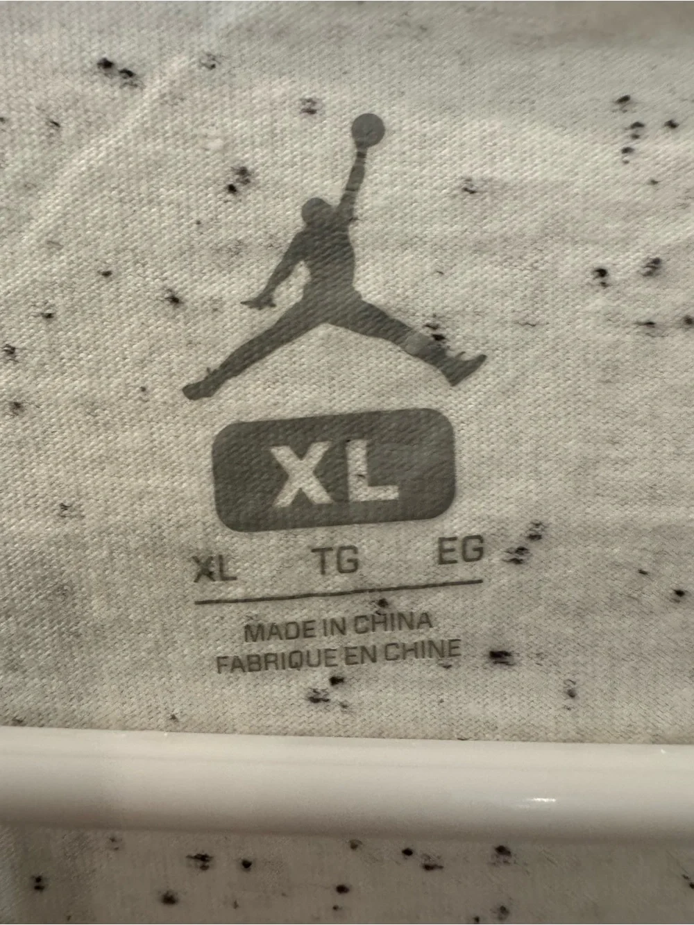 Jordan Speckled Cream T-Shirt with Black Jumpman